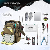 Large Outdoor Storage Fishing Tackle Bag with Protective Rain Cover