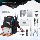 Large Outdoor Storage Fishing Tackle Bag with Protective Rain Cover